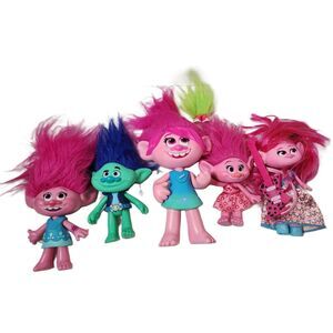 Troll Doll Collection of 5 Including 2 Singing Trolls